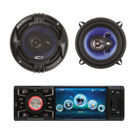 Subwoofere & boxe auto - Pachet MP5 player auto PNI Clementine 9545 + Boxe auto coaxiale PNI HiFi500, 100W, 12.7 cm, 3 cai, set 2 difuzoare