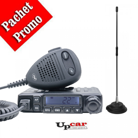Statii radio auto CB - Pachet statie radio auto CB PNI Escort HP 6500, squelch automat + Antena CB PNI Extra 40 lungime 40cm + Baza magnetica