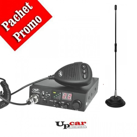 Statii radio auto CB - Pachet statie radio auto CB PNI Escort HP 8000L + Antena CB PNI Extra 40 lungime 40cm + Baza magnetica