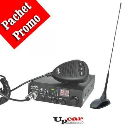 Statii radio auto CB - Pachet statie radio auto CB PNI Escort HP 8000L + Antena CB PNI Extra 48 lungime 45 cm + Baza magnetica