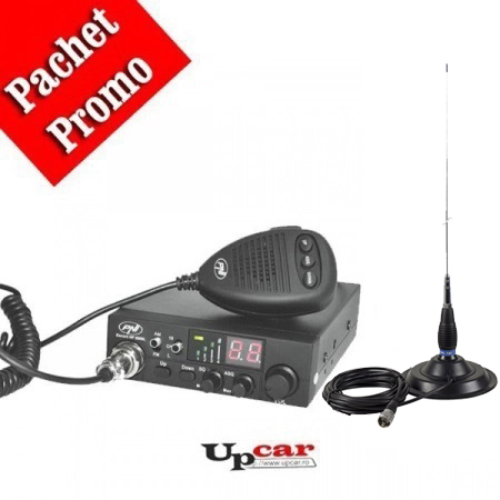 Statii radio auto CB - Pachet statie radio auto CB PNI Escort HP 8000L + Antena CB PNI ML145 lungime 145cm + Baza magnetica