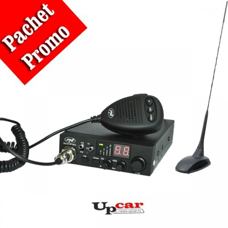 Statii radio auto CB - Pachet statie radio auto CB PNI Escort HP 8024 + Antena CB PNI Extra48 lungime 45cm + Baza magnetica