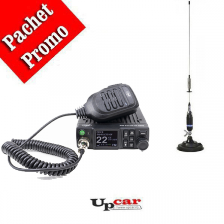 Statii radio auto CB - Pachet statie radio auto CB PNI Escort HP 8900 + Antena CB PNI S75 lungime 75cm + Baza magnetica