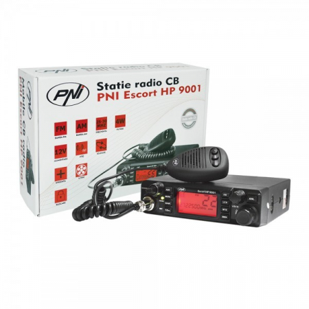 Pachet statie radio auto CB PNI Escort HP 9001 + Antena CB PNI ML100 lungime 100cm + Baza magnetica [2]