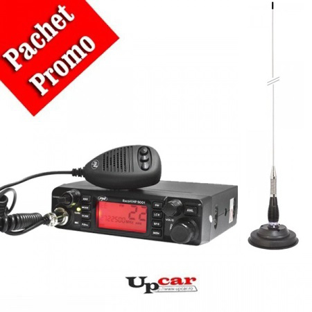Statii radio auto CB - Pachet statie radio auto CB PNI Escort HP 9001 + Antena CB PNI ML100 lungime 100cm + Baza magnetica