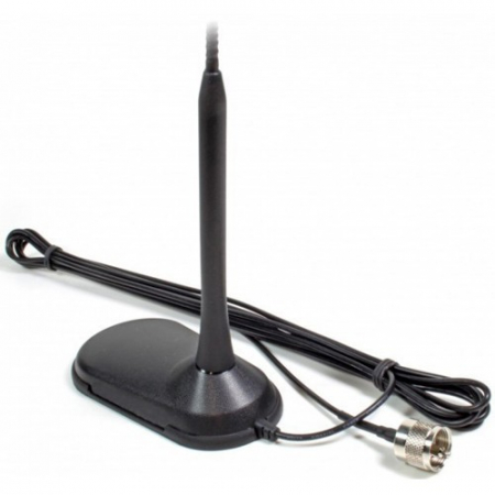 Pachet statie radio auto CB President BARRY II ASC AM/FM, Roger Beep, NB, ANL, Port USB, VOX, 12V/24V + Antena CB PNI Extra 45 lungime 45cm + Baza magnetica [14]