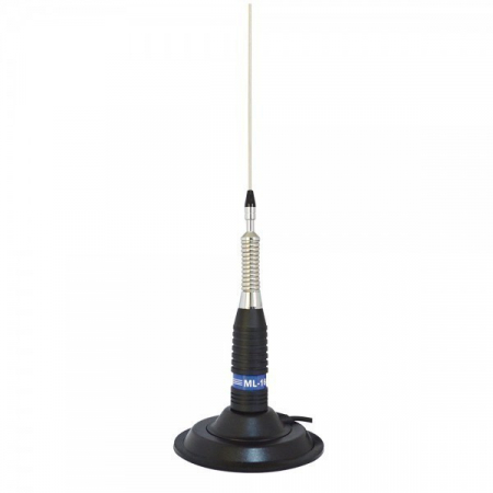 Pachet statie radio auto CB President BARRY II ASC AM/FM, Roger Beep, NB, ANL, Port USB, VOX, 12V/24V + Antena radio CB PNI ML160 lungime 155cm + Baza magnetica [13]