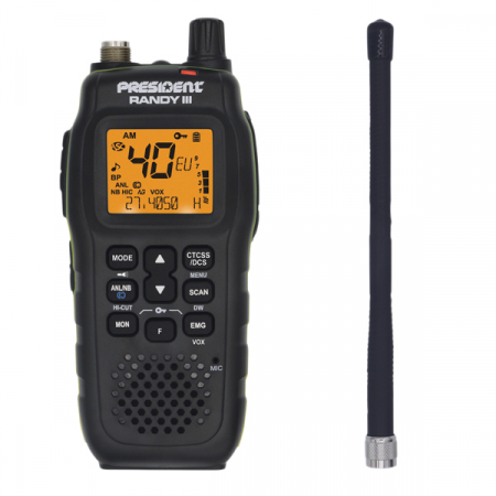Pachet statie radio auto CB President RANDY III Mobile + Antena CB PNI LED 2000 cu filet SO-239, lungime 90 cm [3]