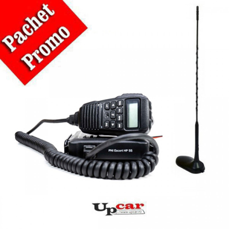 Statii radio auto CB - Pachet Statie radio CB PNI Escort HP 55 + Antena CB PNI Extra 45 lungime 45 cm + Baza magnetica