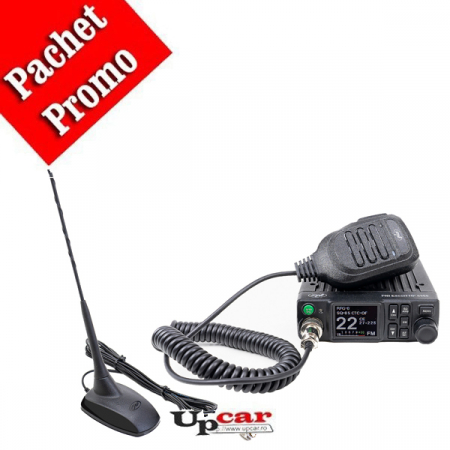 Statii radio auto CB - Pachet statie radio CB PNI Escort HP 8900 ASQ, 12/24V + Antena CB PNI Extra 48, lungime 45 cm + Baza magnetica