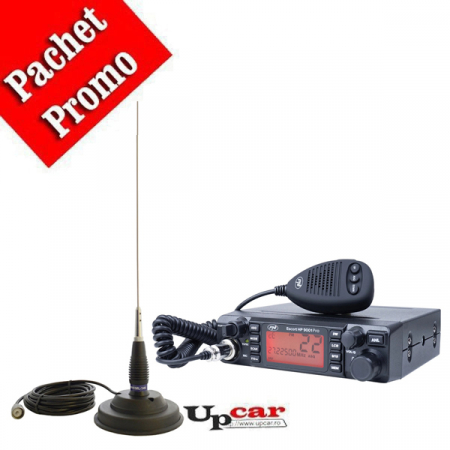 Statii radio auto CB - Pachet statie radio CB PNI ESCORT HP 9001 PRO ASQ + Antena CB PNI ML145 lungime 145 cm + Baza magnetica