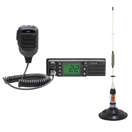 Pachet statie radio CB PNI Escort HP 9500, ASQ, 12/24V + Antena CB PNI ML70, lungime 70 cm + Baza magnetica [1]