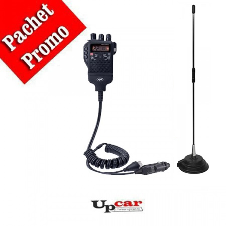 Statii radio auto CB - Pachet statie radio CB portabila PNI Escort HP 62 + Antena radio CB PNI Extra 40 lungime 40cm + Baza magnetica
