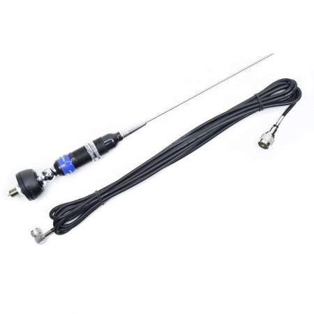 Pachet statie radio CB President BARRY II, 12V/24V + Antena CB President Maryland, lungime 155 cm cu montura prindere fixa + Cablu [7]