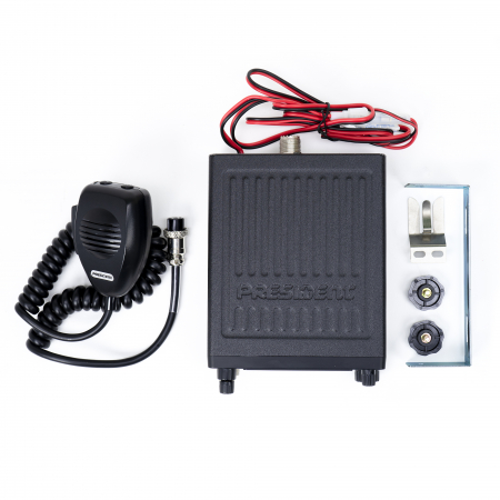 Pachet statie radio CB President Harry 3, 12V/24V + Antena CB President Carolina, lungime 43 cm + Montura fixa + Cablu [4]