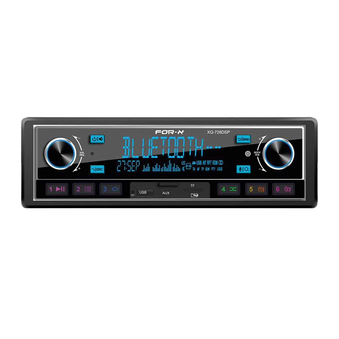 Radio, CD, DVD player auto - Player auto ForX XQ-728DSP, 1 DIN, 4x60W, Bluetooth 5.0, USB, Aux, DSP