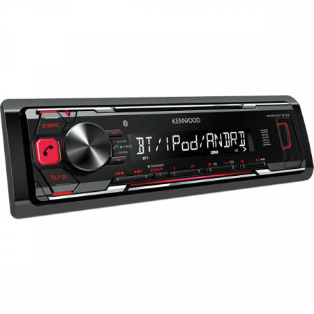 Subwoofere & boxe auto - Player auto Kenwood KMM-BT203, 4x50W, FM, USB, Aux, Bluetooth, IPhone/IPod, Android