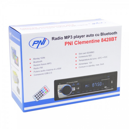 Player auto PNI Clementine 8428BT, 4x45W, FM, USB, Aux, SD card, Bluetooth [2]