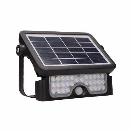 Proiector ADVITI LUX AD-SL-6108BLR4, incarcare solara, 3000mAh, 5W, LED SMD, senzor de miscare 120°, 500lm, IP65, 4000K, negru [6]