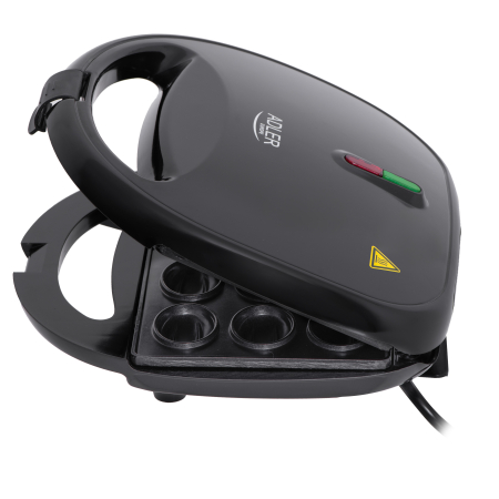 RESIGILAT Aparat pentru copt forme coji de nuci, 12 forme, 1200W, Negru, indicator luminos, Placi Neaderente, Adler AD3071 [2]