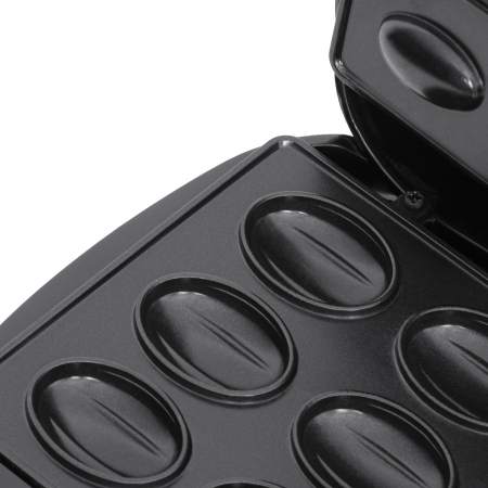 RESIGILAT Aparat pentru copt forme coji de nuci, 12 forme, 1200W, Negru, indicator luminos, Placi Neaderente, Adler AD3071 [3]