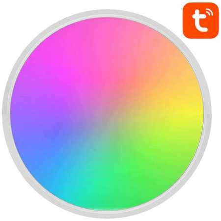 RESIGILATE - RESIGILAT Plafoniera LED RGB+CW inteligenta Gosund LB12, Wi-Fi/Bluetooth, cu telecomanda, 24W, 1920 lm, lumina alba si colorata, control vocal, IP54, 30cm