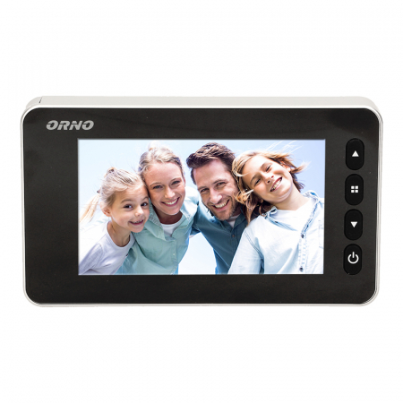 RESIGILAT Vizor electronic ORNO OR-WIZ-1106, LCD 4.3'', senzor de miscare, sonerie, functie de inregistrare, cititor de carduri SD, memorie, iluminare nocturna, negru/argintiu [2]