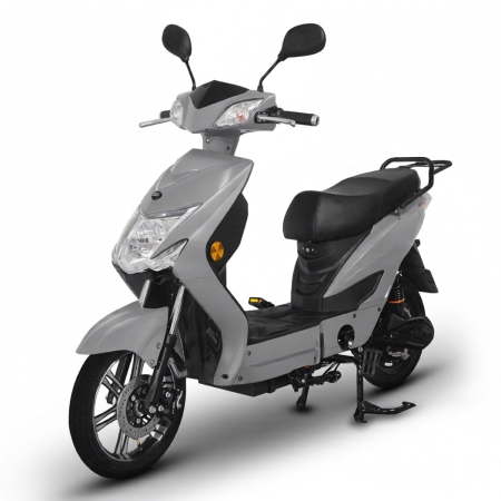 Scutere Electrice - Scuter Electric Fara Permis Volta VSX, 220W, 25km/h, Autonomie Maxima 60km, Cu Pedale, Gri