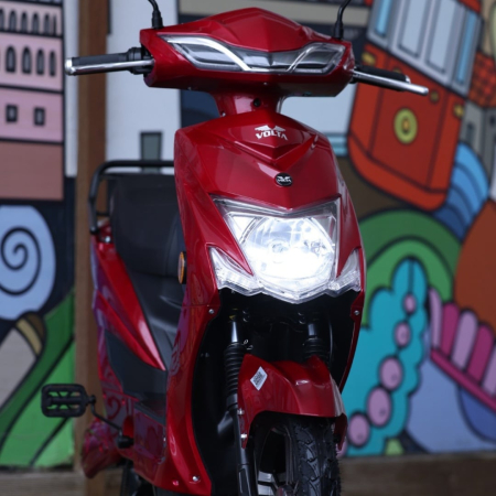 Scuter Electric Fara Permis Volta VSX, 220W, 25km/h, Autonomie Maxima 60km, Cu Pedale, Rosu [1]