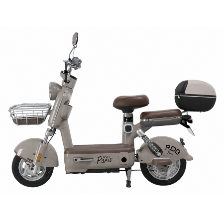 Scuter Electric RDB PARIS+, 600W, fara permis, 48V 20Ah, 25km/h, Maro [1]