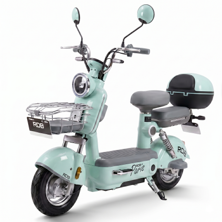 Scuter Electric RDB PARIS+, 600W, fara permis, 48V 20Ah, 25km/h, Maro [5]
