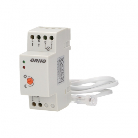 Senzori si detectoare - Senzor crepuscular ORNO OR-CR-219, cu sonda externa, IP65, montare pe sina DIN
