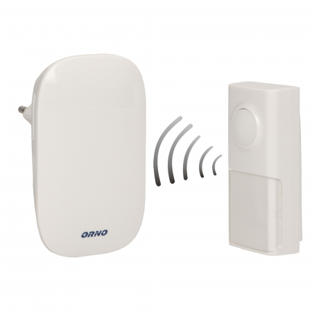 Sonerii electrice - Sonerie wireless 230V RAVE AC ORNO OR-DB-YR-127, distanta functionare 100m, 80db, sistem de invatare, IP44