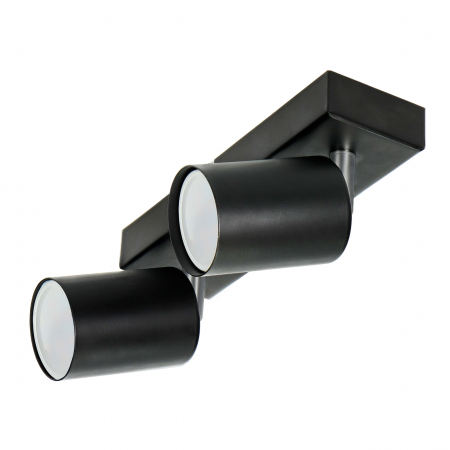 Bricolaj & Electrice - Bara spot ADVITI DOA SP2 AD-OP-6194BGU10, 2x50W, GU10, IP20, reglare directie lumina, instalare tavan/perete, negru