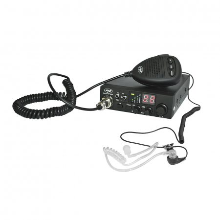 Statii radio auto CB - Statie radio auto CB PNI Escort HP 8024, squelch reglabil, alimentare 12V-24V + casca PNI HF11 cu 1 pin