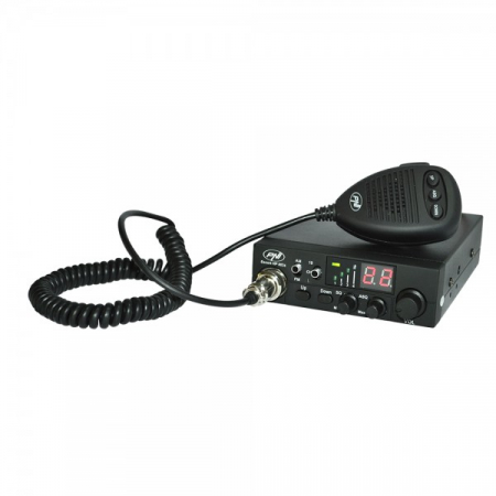 Statie radio auto CB PNI Escort HP 8024, squelch reglabil, alimentare 12V-24V + casca PNI HF11 cu 1 pin [7]