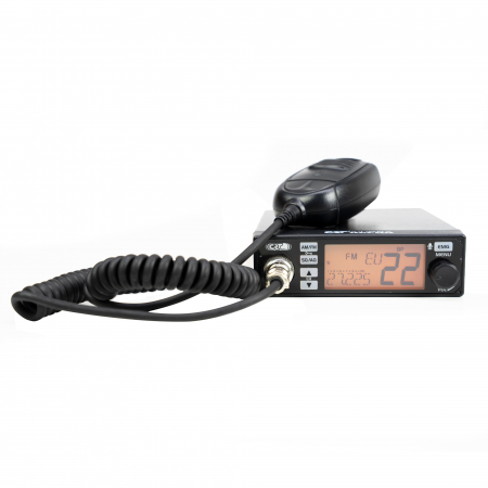 Statie radio CB CRT ALPHA, 4W, AM/FM, 12V/24V, ASQ, Scan, display color, meniu setari suplimentare [1]