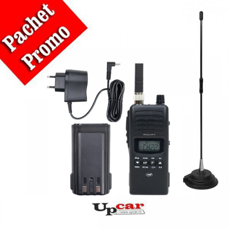 Statii radio auto CB - Statie radio CB PNI Escort HP 72, multi-standard, 4W, AM-FM, ASQ + Antena CB PNI Extra 40 lungime 40cm + Baza magnetica