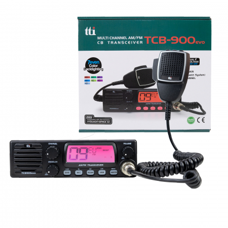 Statii radio auto CB - Statie radio CB TTi TCB-900 EVO, DSS, SQ, Dual Watch, Mic Gain, 12V-24V, conector dongle Bluetooth