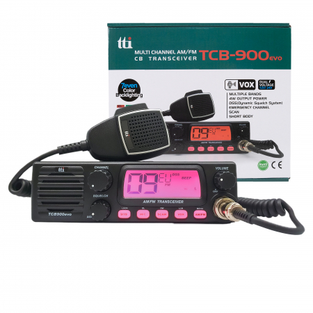 Statie radio CB TTi TCB-900 EVO, DSS, SQ, Dual Watch, Mic Gain, 12V-24V, conector dongle Bluetooth [1]