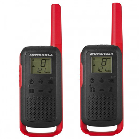 Statii radio walkie talkie - Statie radio PMR portabila Motorola TALKABOUT T62 RED, set 2 bucati