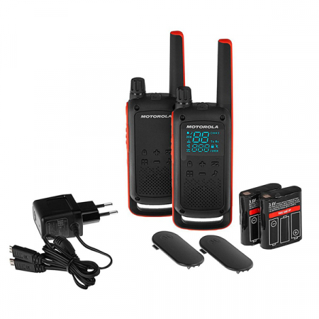 Statie radio PMR portabila Motorola Talkabout T82, set 2 bucati, negru/portocaliu [2]