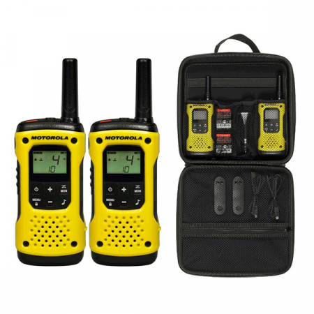 Statie radio PMR portabila Motorola TLKR T92 H2O, IP67, set 2 bucati, negru/galben [5]