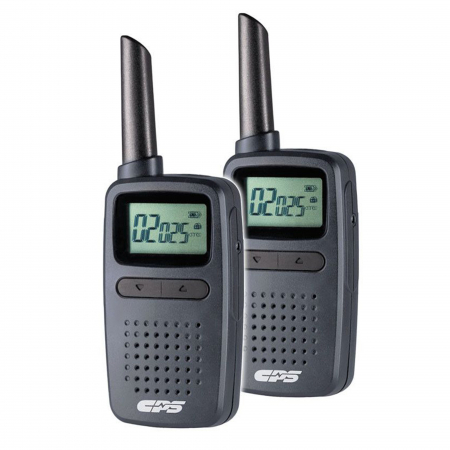Statii radio walkie talkie - Statie radio PMR portabila PNI CP225, 8 canale, scanare canale, 1100 mAh, set 2 bucati, gri