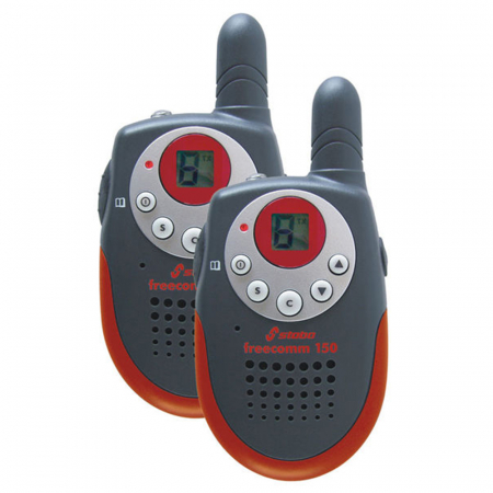 Statie radio PMR portabila Stabo Freecomm 150, 8 canale, Hi/Lo, squelch, set 2 bucati, negru/rosu [7]