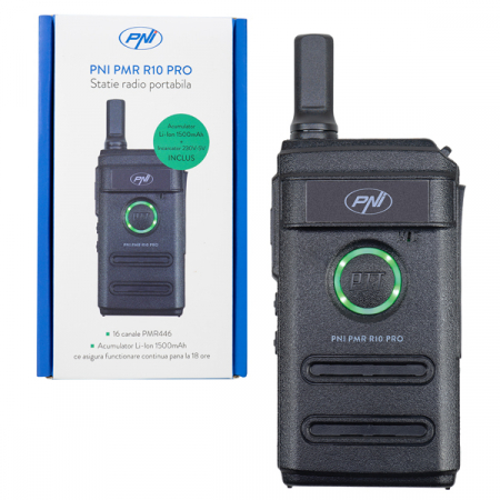 Statie radio portabila PNI PMR R10 PRO, 446MHz, 0.5W, Monitor, Scan, coduri CTCSS DCS [10]