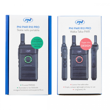 Statie radio portabila PNI PMR R10 PRO, 446MHz, 0.5W, Monitor, Scan, coduri CTCSS DCS [12]