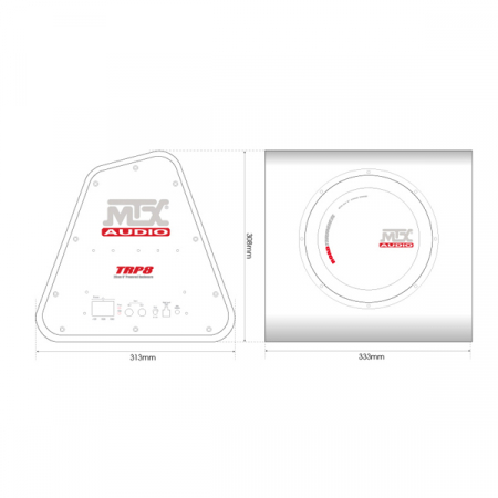 Subwoofer auto MTX TRP8, 20 cm, 120W RMS [2]