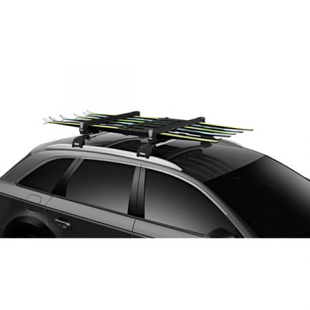 Suport schi Thule SnowPack Black 7326, pentru 6 perechi de schiuri sau 4 placi de snowboard, cu prindere pe bare transversale din aluminiu cu profil T [4]