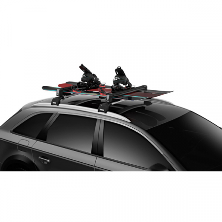 Suport schi Thule SnowPack Black 7326, pentru 6 perechi de schiuri sau 4 placi de snowboard, cu prindere pe bare transversale din aluminiu cu profil T [2]